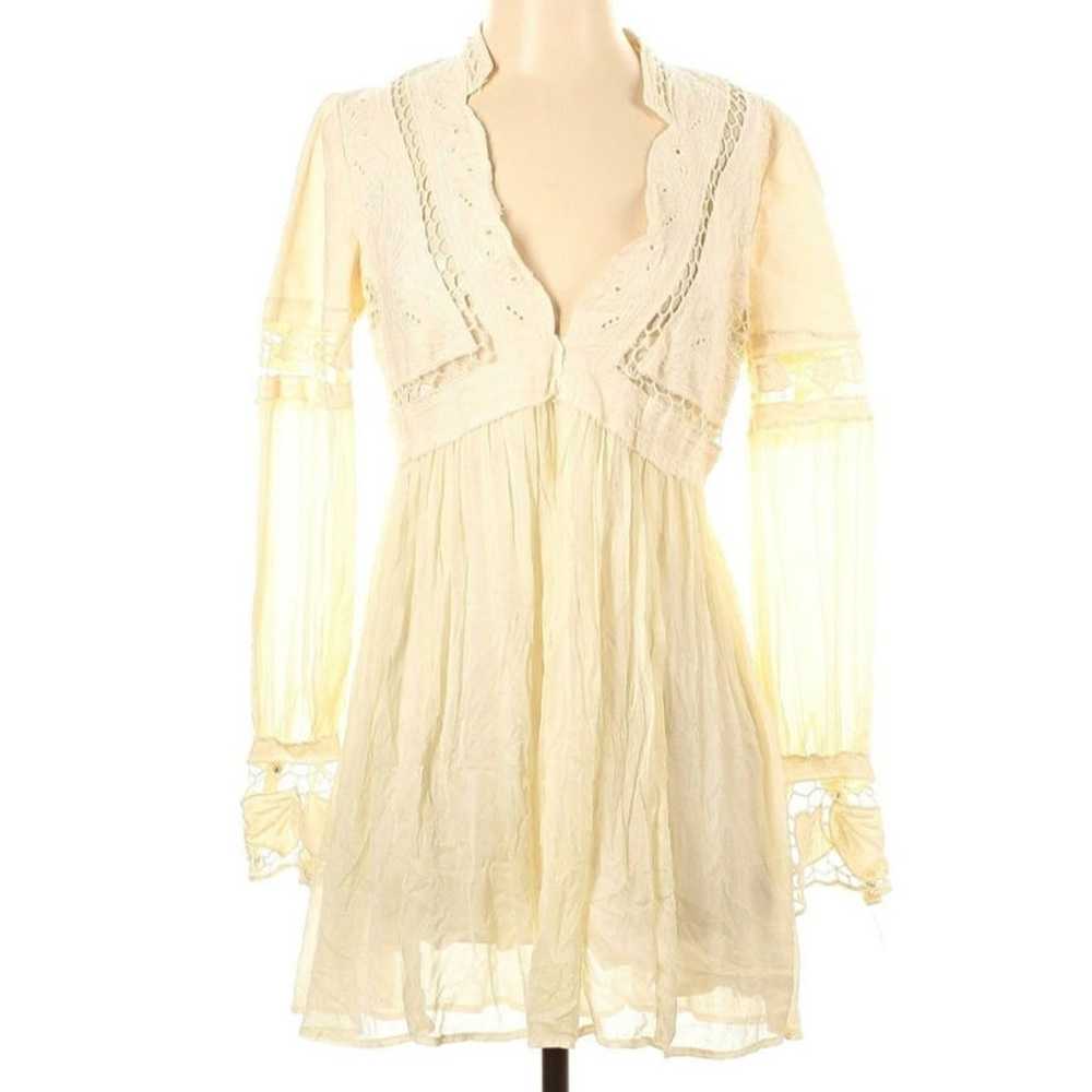 Free People Dreamland Mixed Media Size 4 Dress - image 2