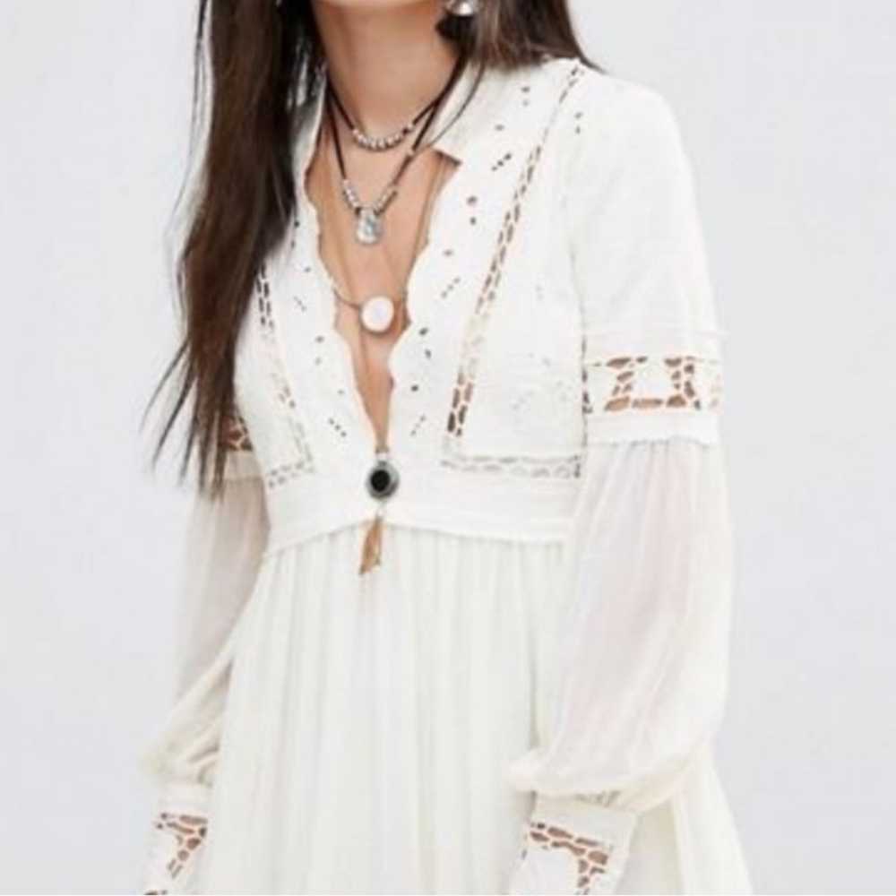 Free People Dreamland Mixed Media Size 4 Dress - image 6