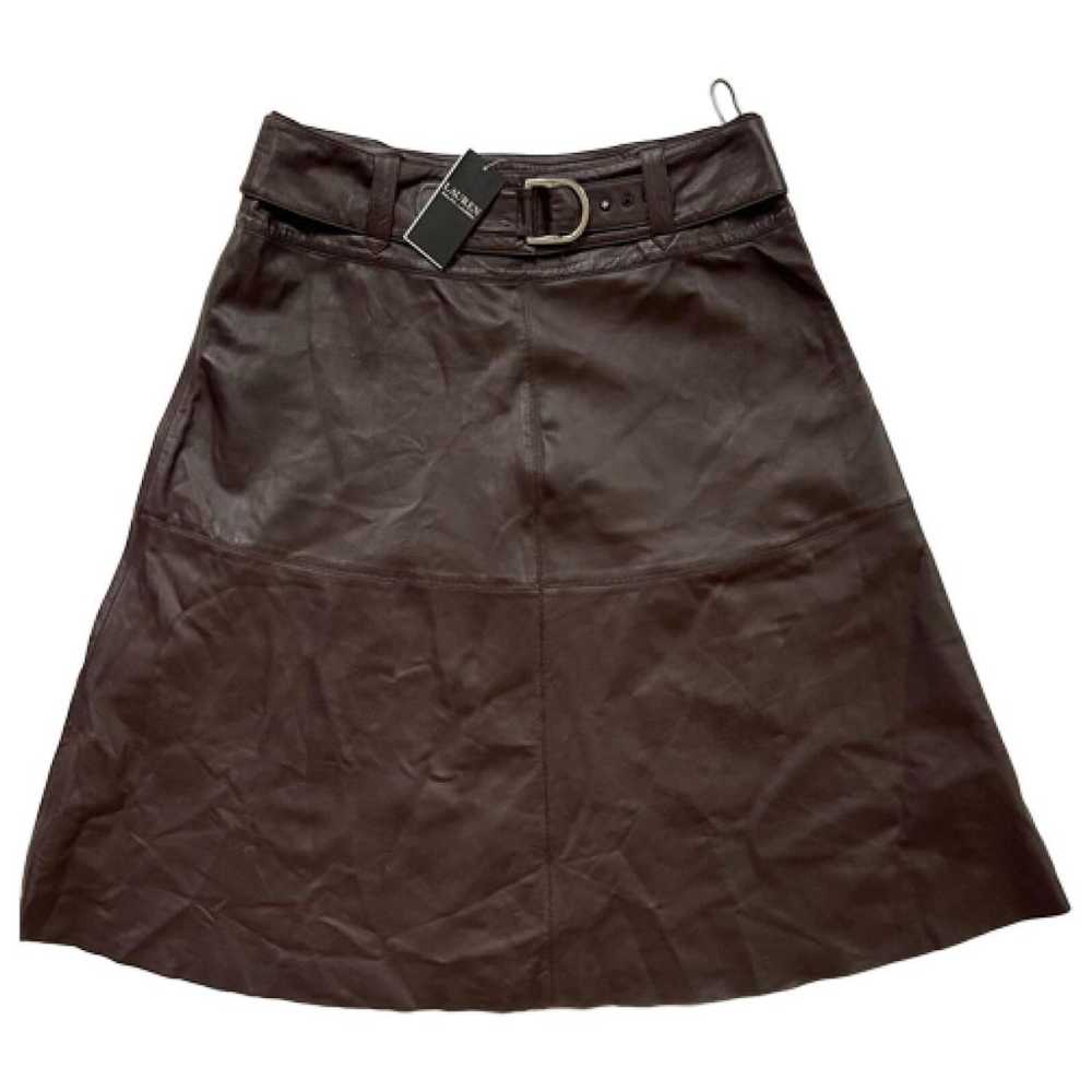 Lauren Ralph Lauren Leather mid-length skirt - image 1