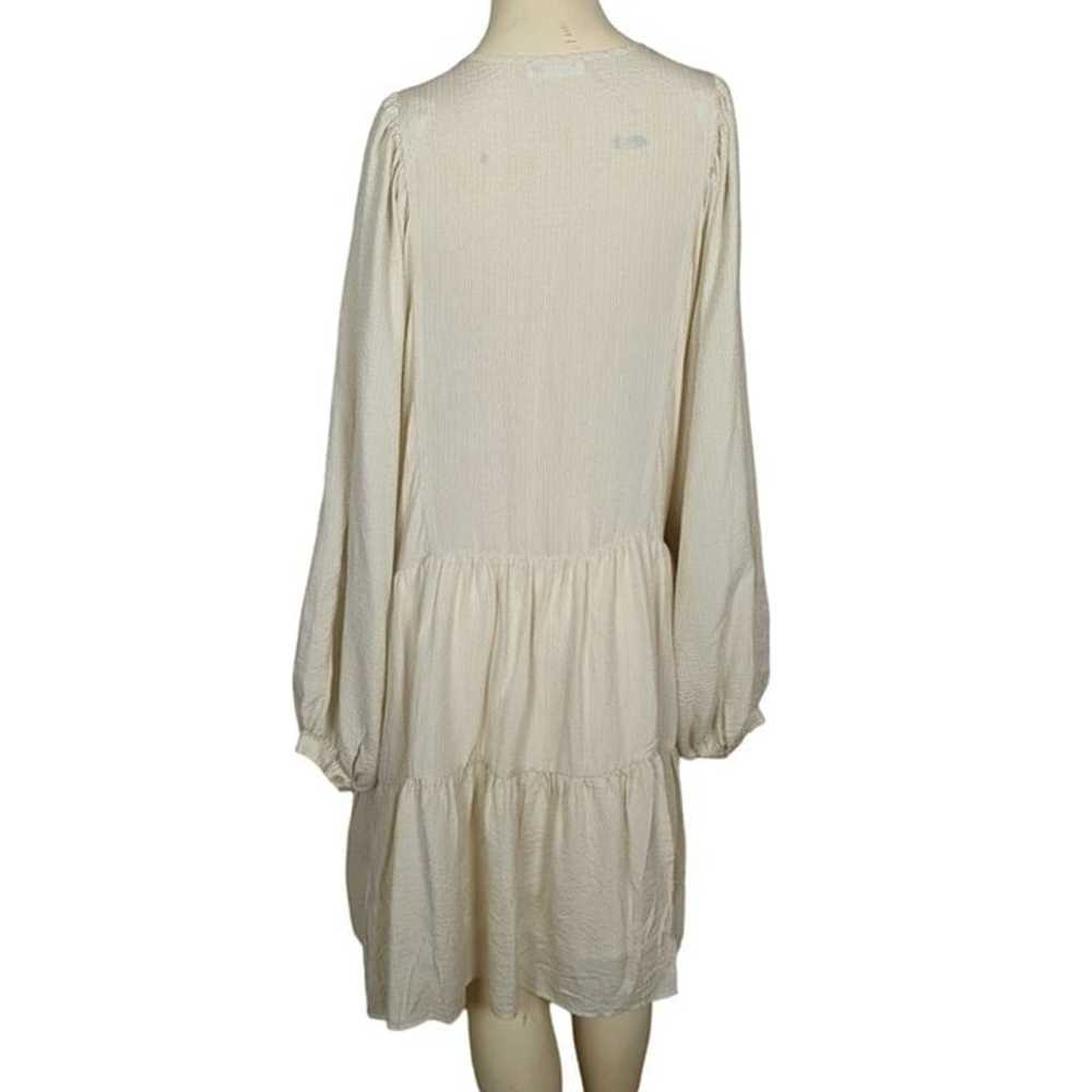 ANNIE BING dress Size L 8 cream black Madison Tie… - image 2