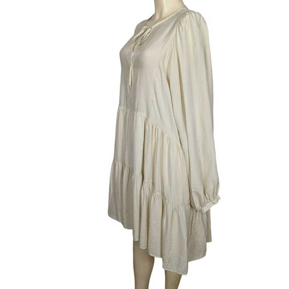 ANNIE BING dress Size L 8 cream black Madison Tie… - image 4