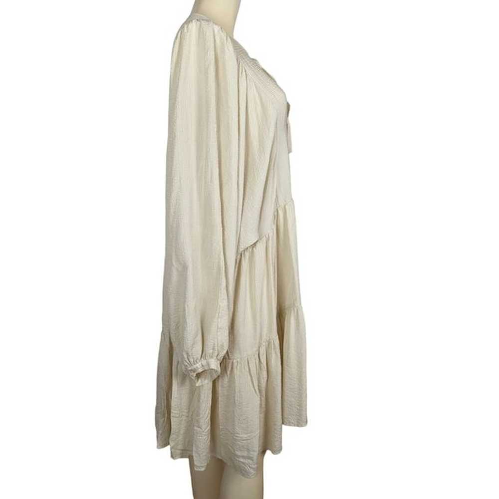 ANNIE BING dress Size L 8 cream black Madison Tie… - image 5