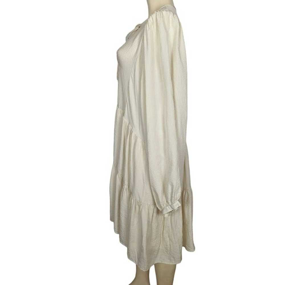 ANNIE BING dress Size L 8 cream black Madison Tie… - image 6