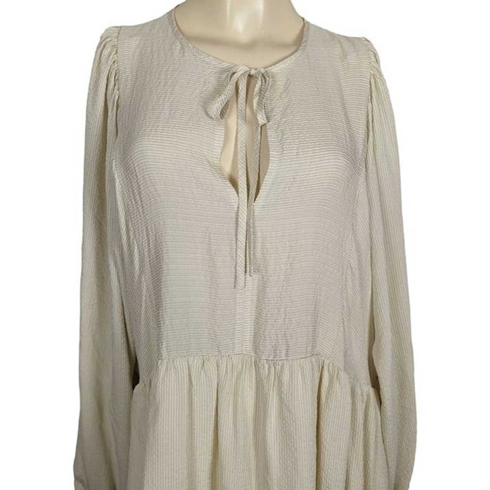 ANNIE BING dress Size L 8 cream black Madison Tie… - image 7