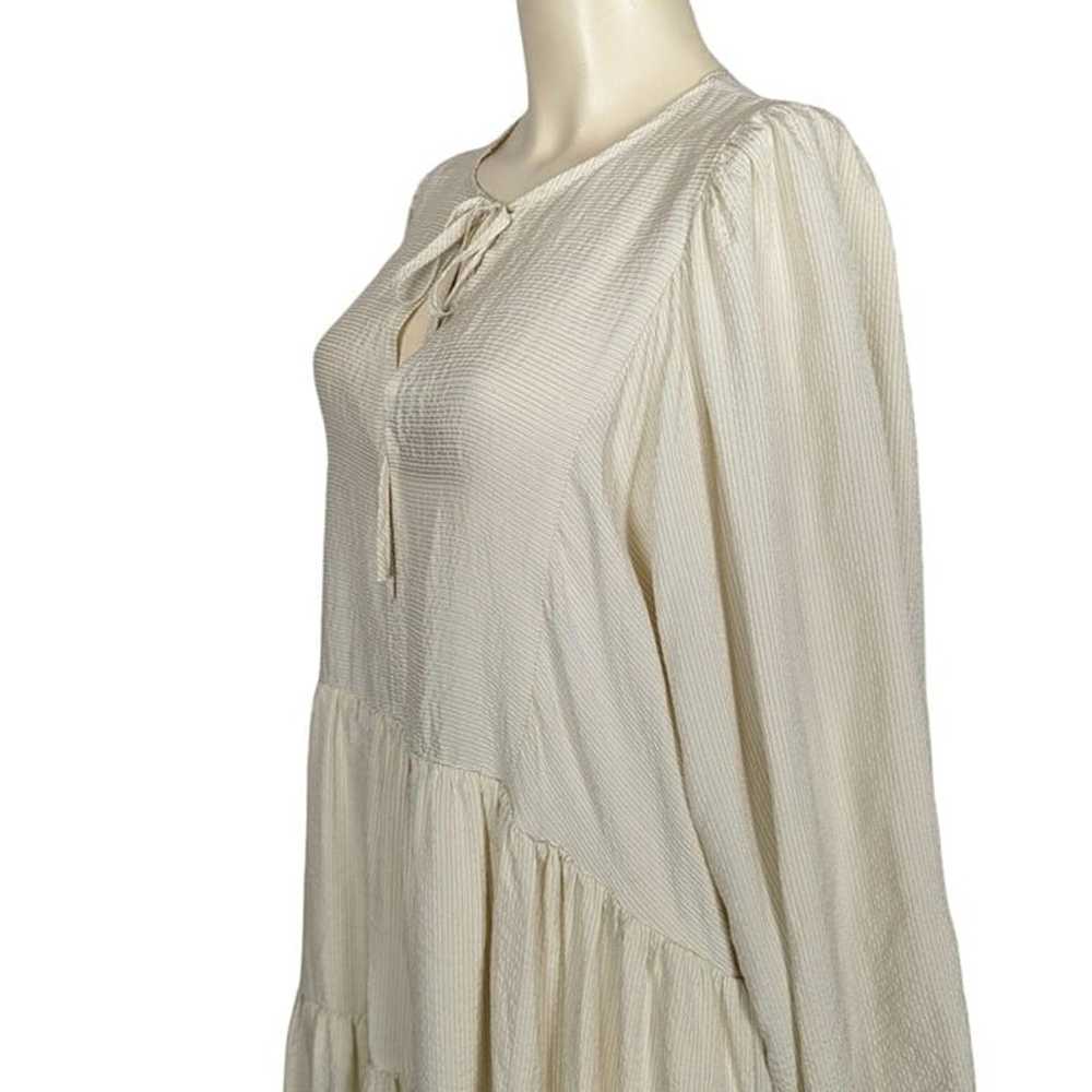 ANNIE BING dress Size L 8 cream black Madison Tie… - image 9