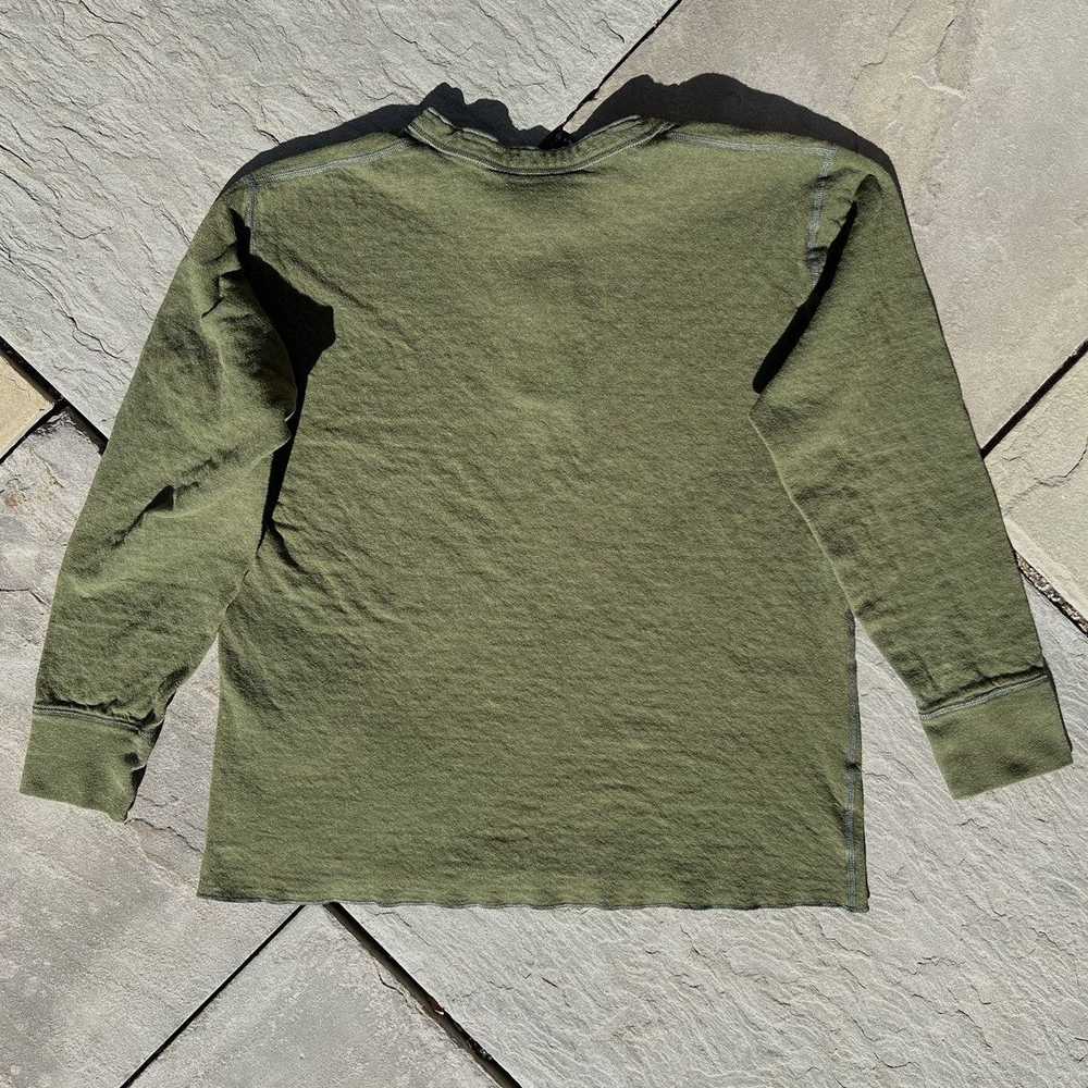 L.L. Bean Y2K Double Layer Wool Blend Olive Green… - image 2