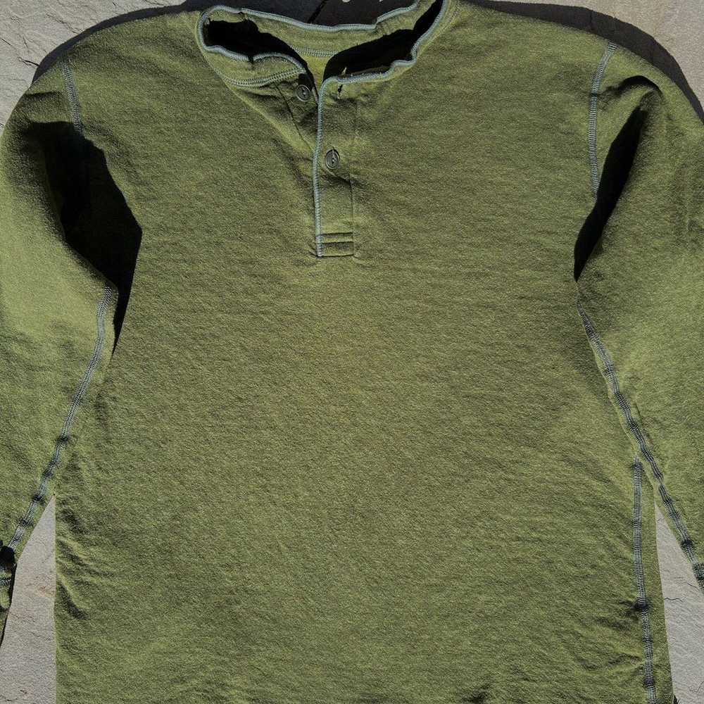 L.L. Bean Y2K Double Layer Wool Blend Olive Green… - image 4