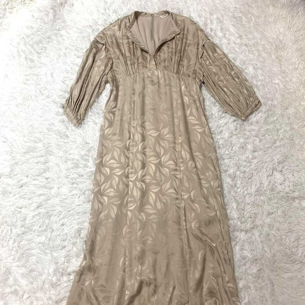 【Mint Condition】CLANE Leaf Jacquard Long Dress Be… - image 11