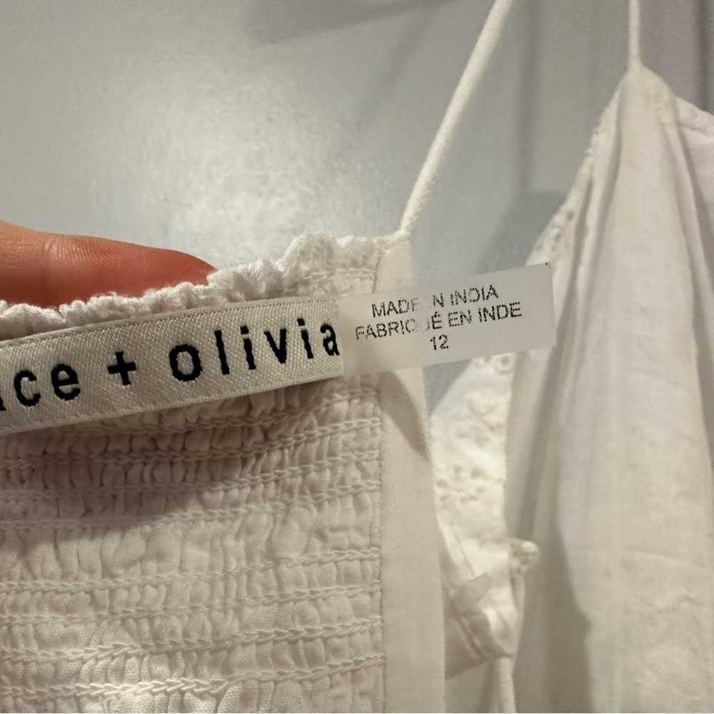 Alice + Olivia Fae White Eyelet Dress 12 - image 5