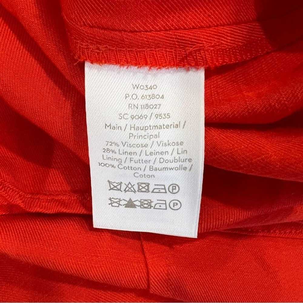 Boden Maxi Halter Dress “Red Pop Kiera” Linen Ble… - image 11