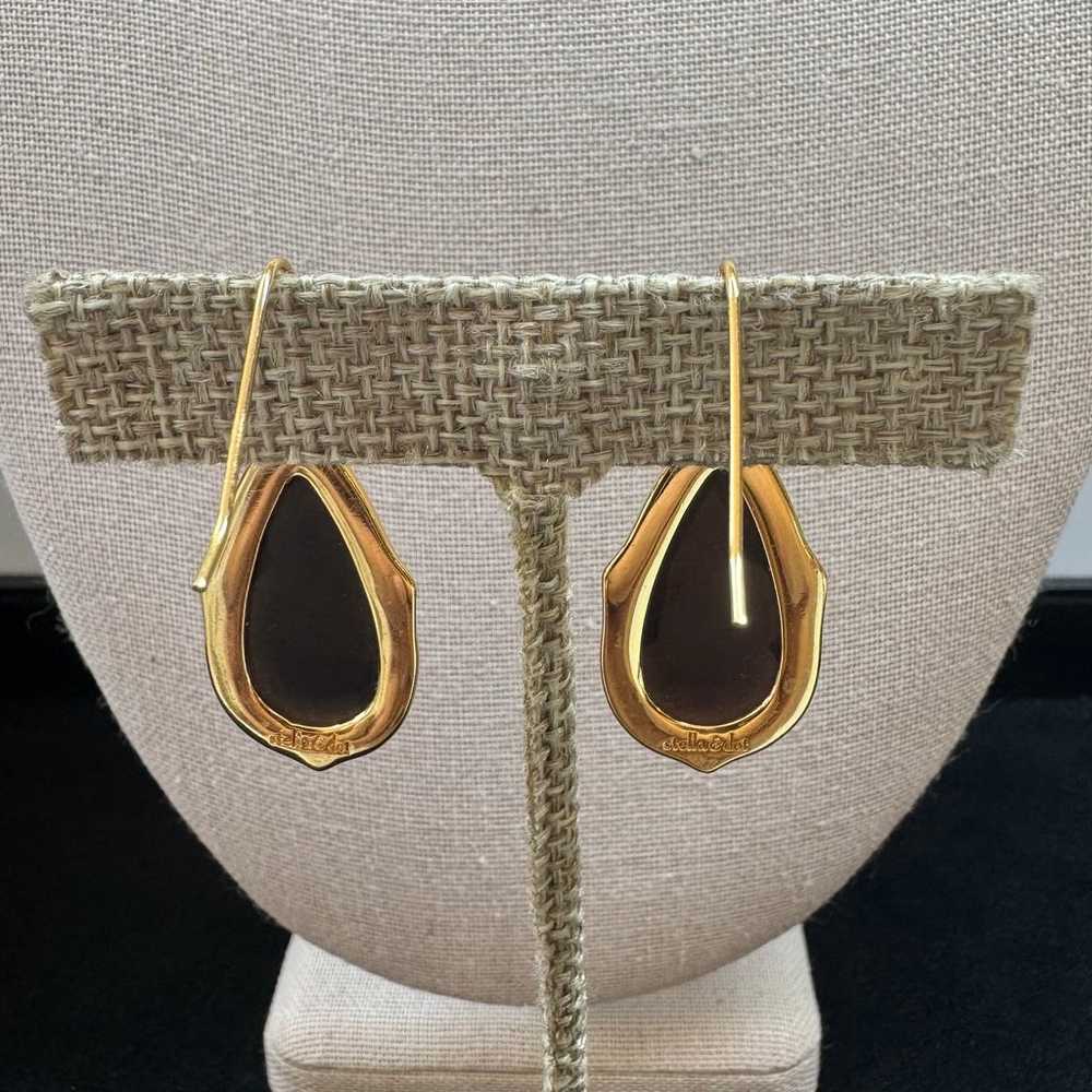 STELLA AND DOT Dark Quartz Earrings #310 - image 2