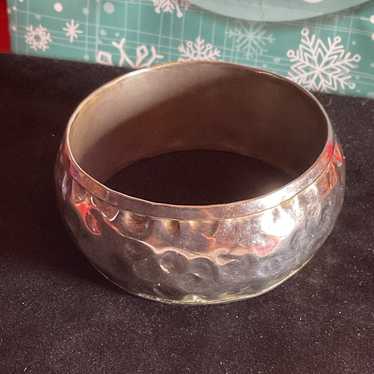 Vintage Handmade Large Silver Bracelet