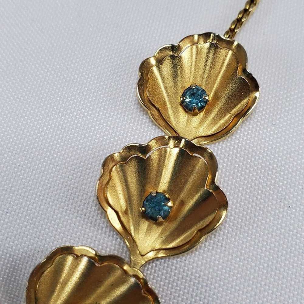 VTG 1950's Bugbee & Niles Gold Toned Flower Neckl… - image 12