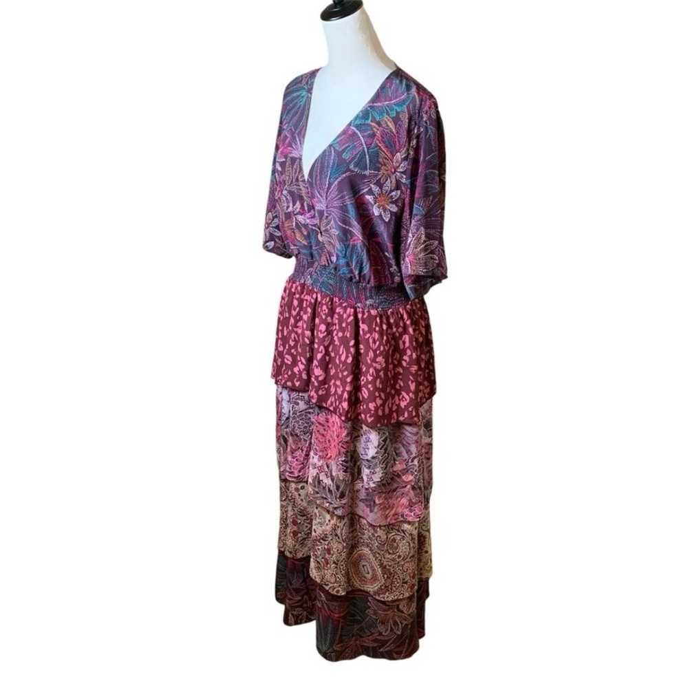 Johnny Was Sevilla Tiered Romantic Silk Maxi Flor… - image 7