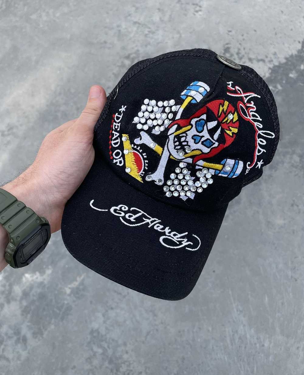 Ed Hardy × Hat × Vintage Vintage Ed Hardy Y2K Sku… - image 8