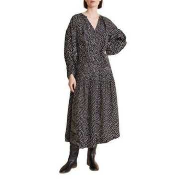 Apiece Apart Ela Maxi Dress Black Dot Size Small … - image 1