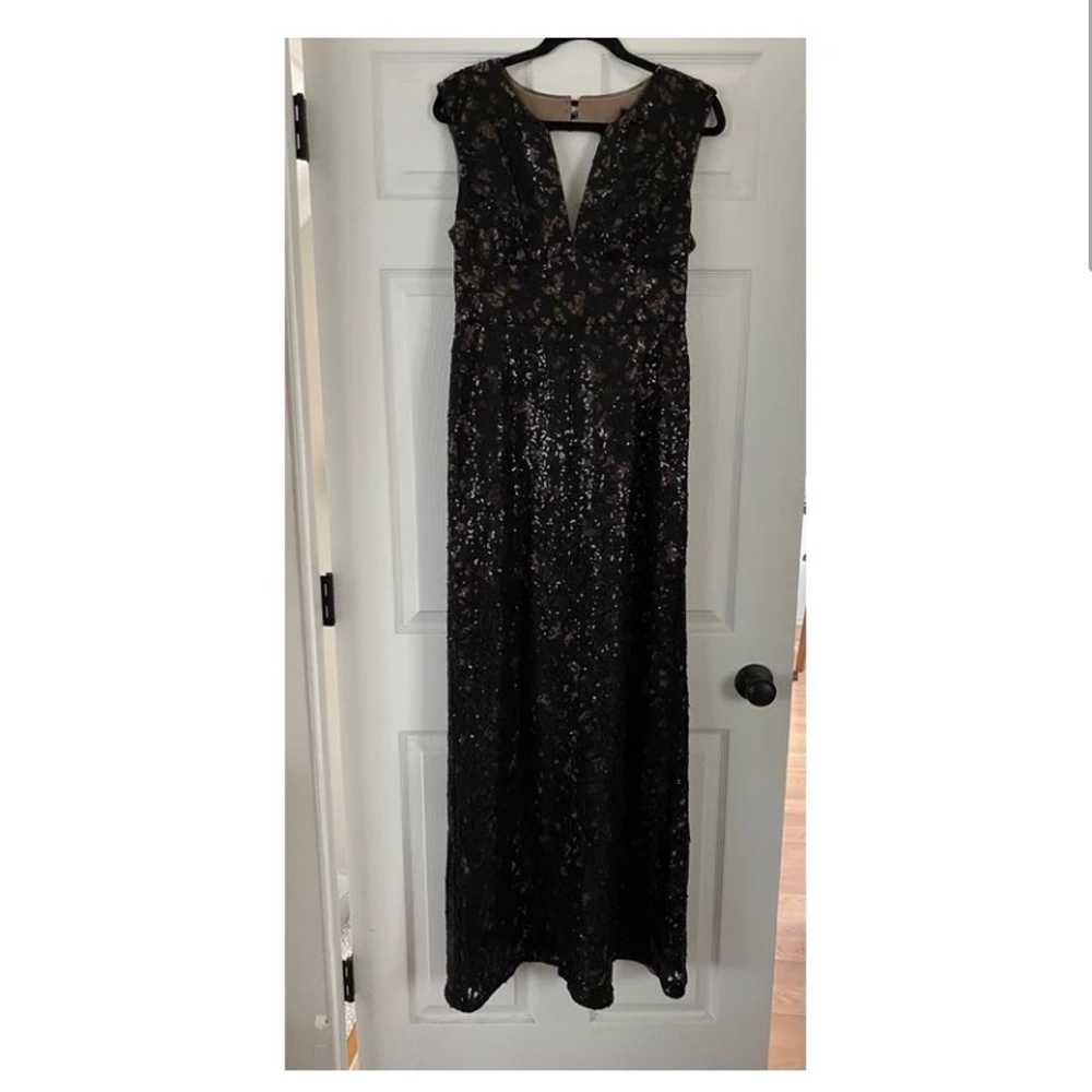 BCBGMAXAZRIA BLACK LACE MAXI DRESS SIZE 10 - image 2