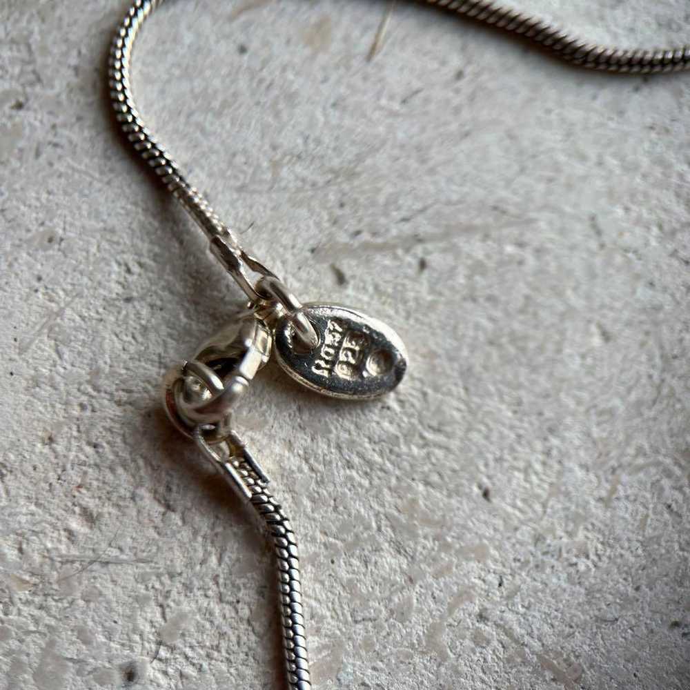 Vintage Silver 925 Cross Necklace Y2K Fairy Grunge - image 10