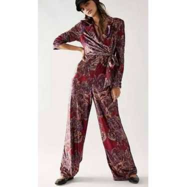 NWT Free People Delphine Paisley Velvet Velour Jum