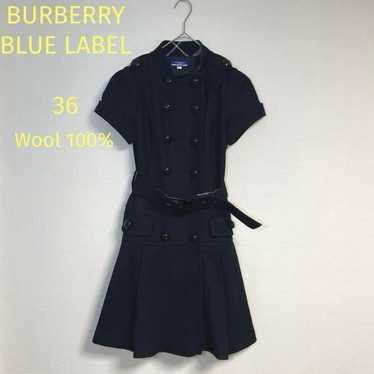 Burberry Blue Label Dress, Black with Check, 100% 