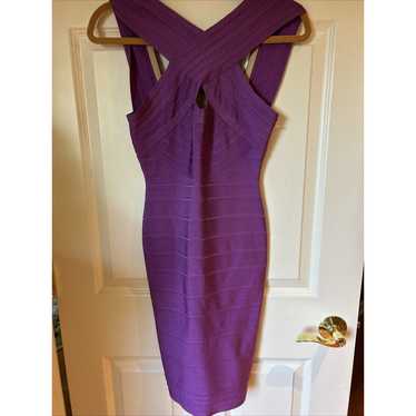 Women’s Herve Leger Rayon Blend Purple Bandage Dr… - image 1