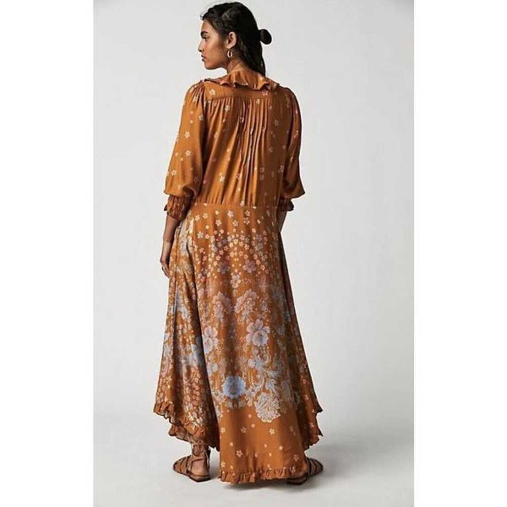 Free People Talsey Ruffled Floral Maxi Dress  Siz… - image 2