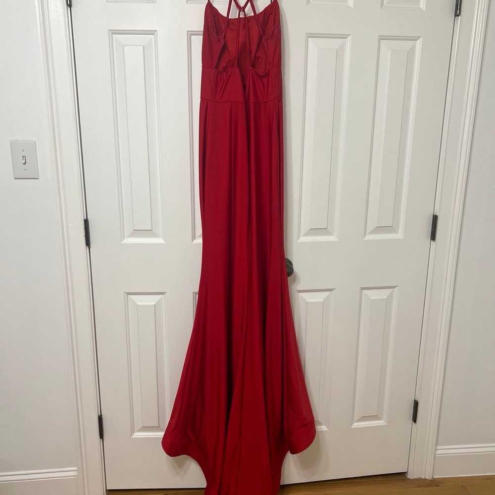 Red prom dress - image 3