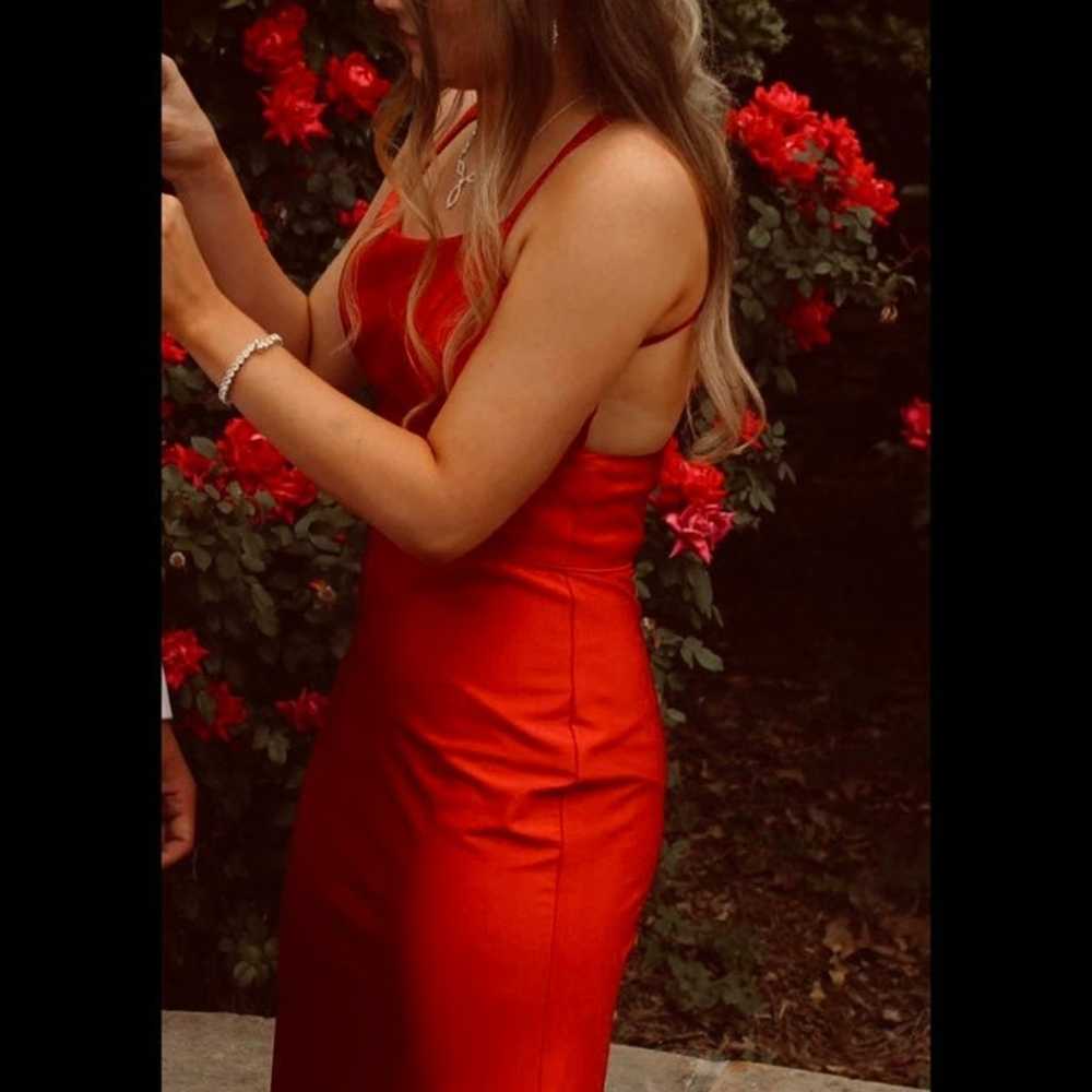 Red prom dress - image 5