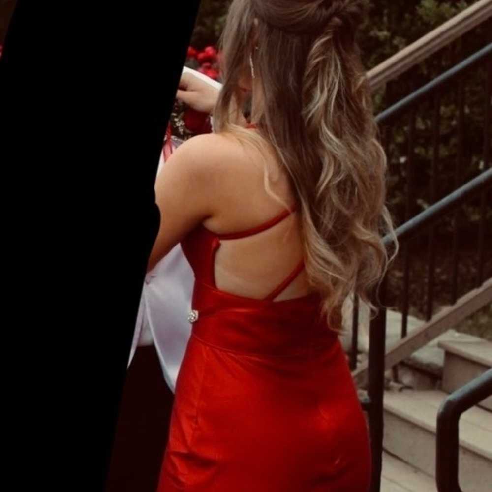 Red prom dress - image 6