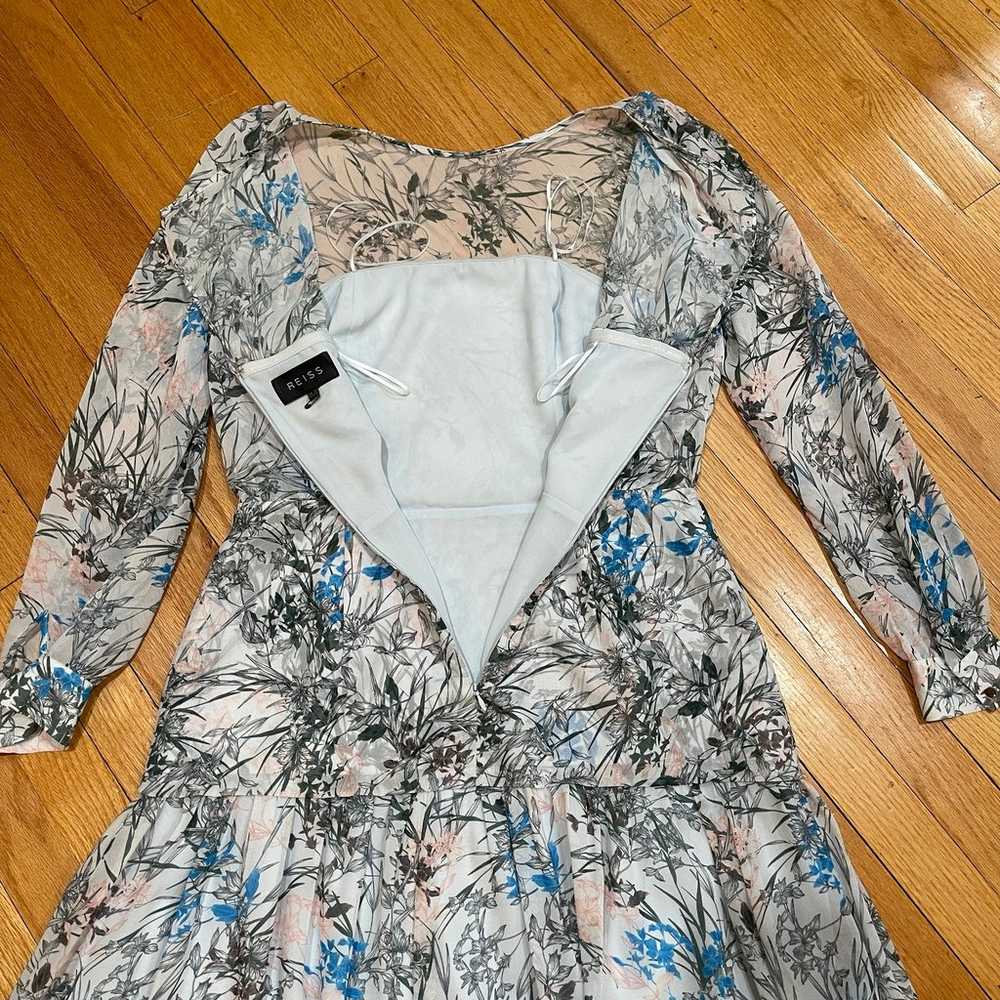 Reiss Nyla Silk Dress Womens Size 10 Floral Long … - image 9