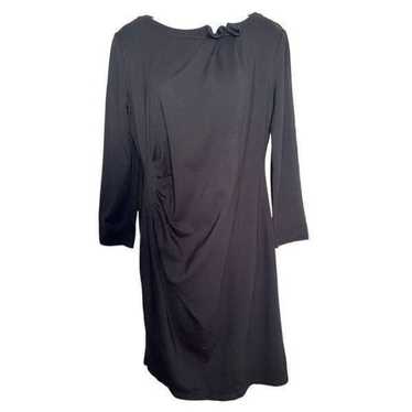 Armani Collezioni black knit wrapped dress sz 10 - image 1