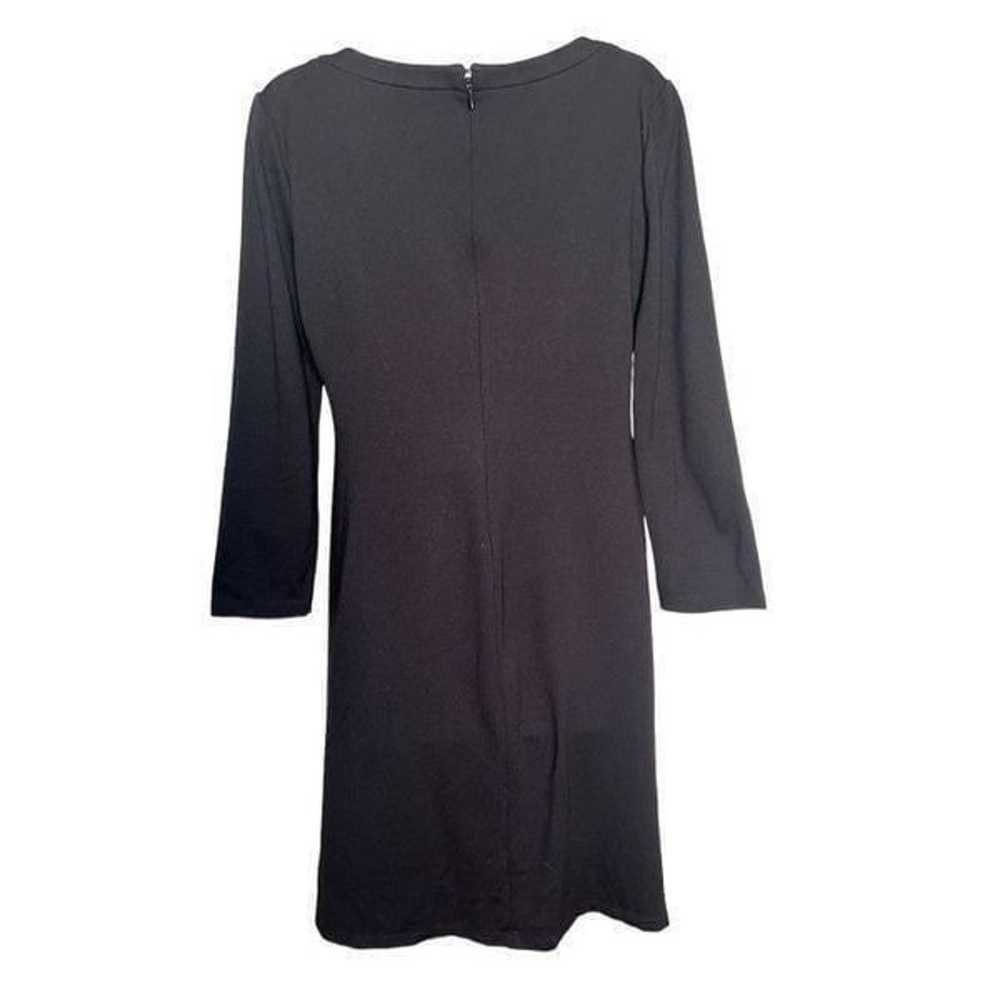 Armani Collezioni black knit wrapped dress sz 10 - image 2