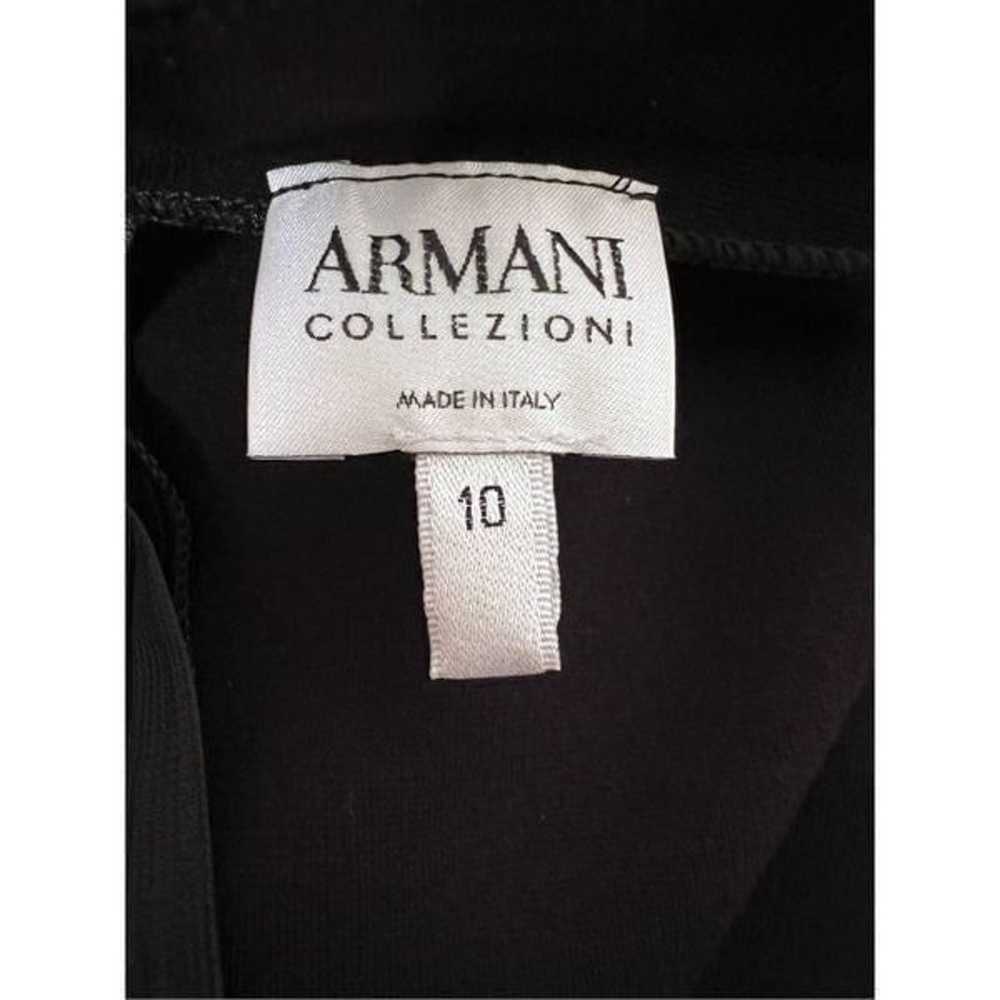 Armani Collezioni black knit wrapped dress sz 10 - image 6