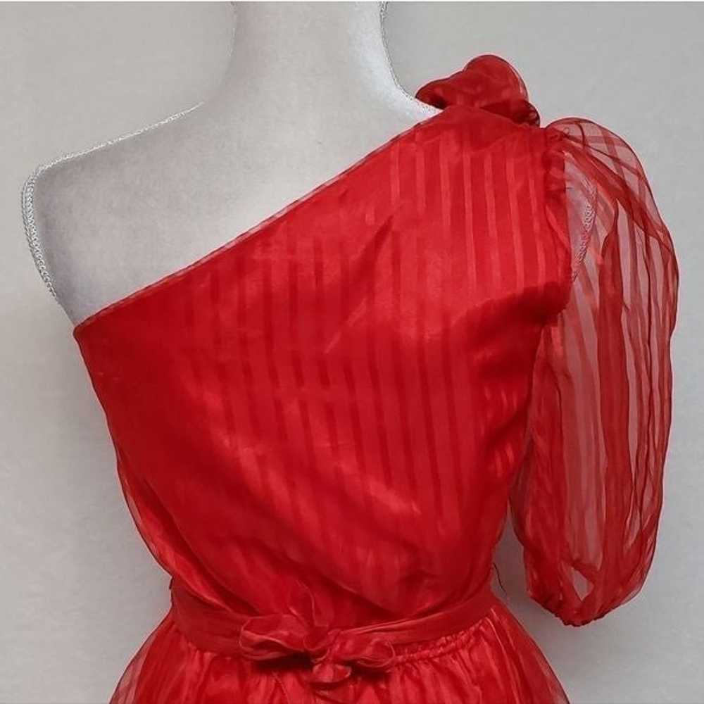 Vintage 1970s Shangri-La Red Pinstripe One-Should… - image 11