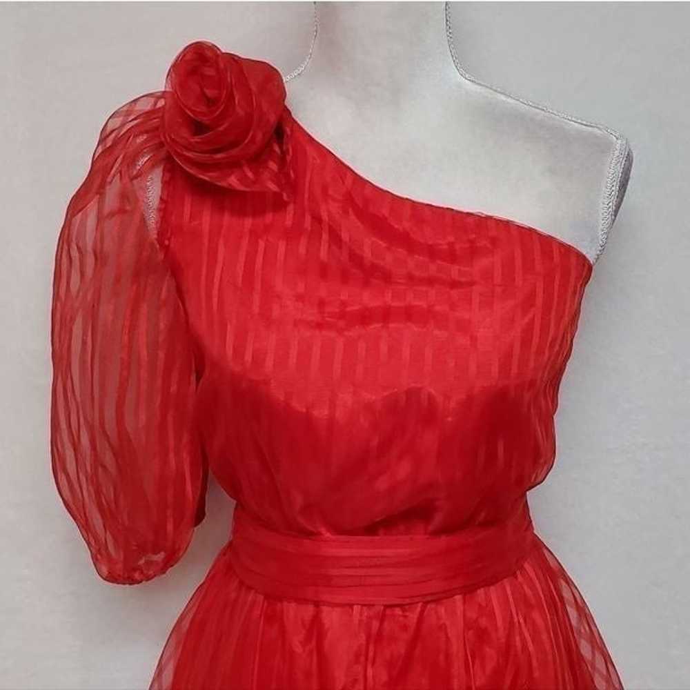 Vintage 1970s Shangri-La Red Pinstripe One-Should… - image 5