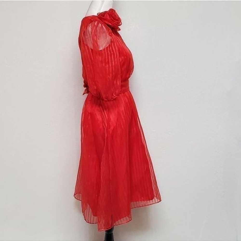 Vintage 1970s Shangri-La Red Pinstripe One-Should… - image 8