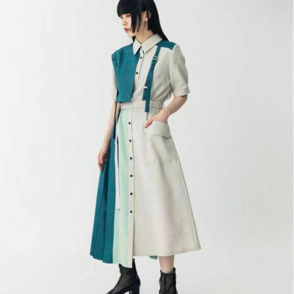 UNITED TOKYO Double Belt Half Shirt Dress - image 4