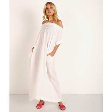 Mikoh Mirakami Cover Up Kaftan Bone White Womens … - image 1