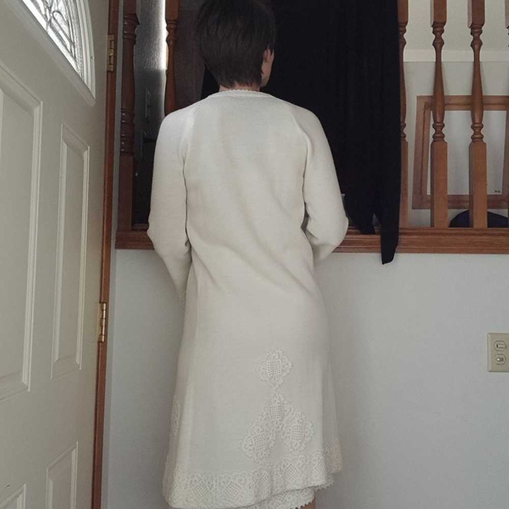 Crochet/ Knit White Dress and Jacket- Wedding Wom… - image 5