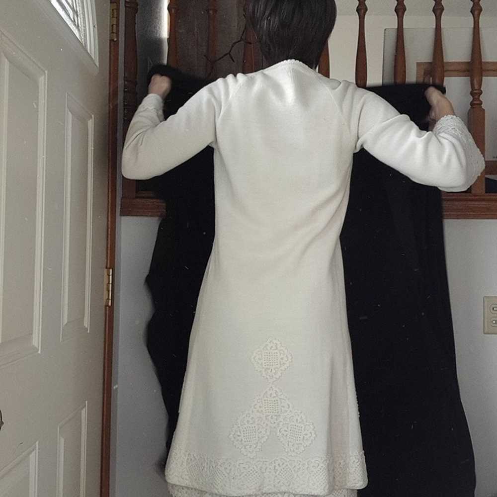 Crochet/ Knit White Dress and Jacket- Wedding Wom… - image 7