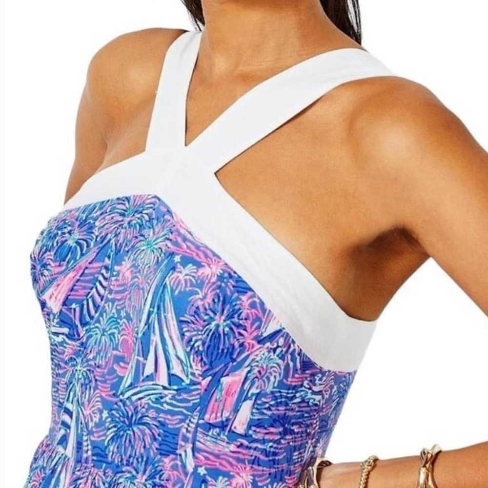 Lilly Pulitzer Jennette Cotton Midi Halter Maxi S… - image 7