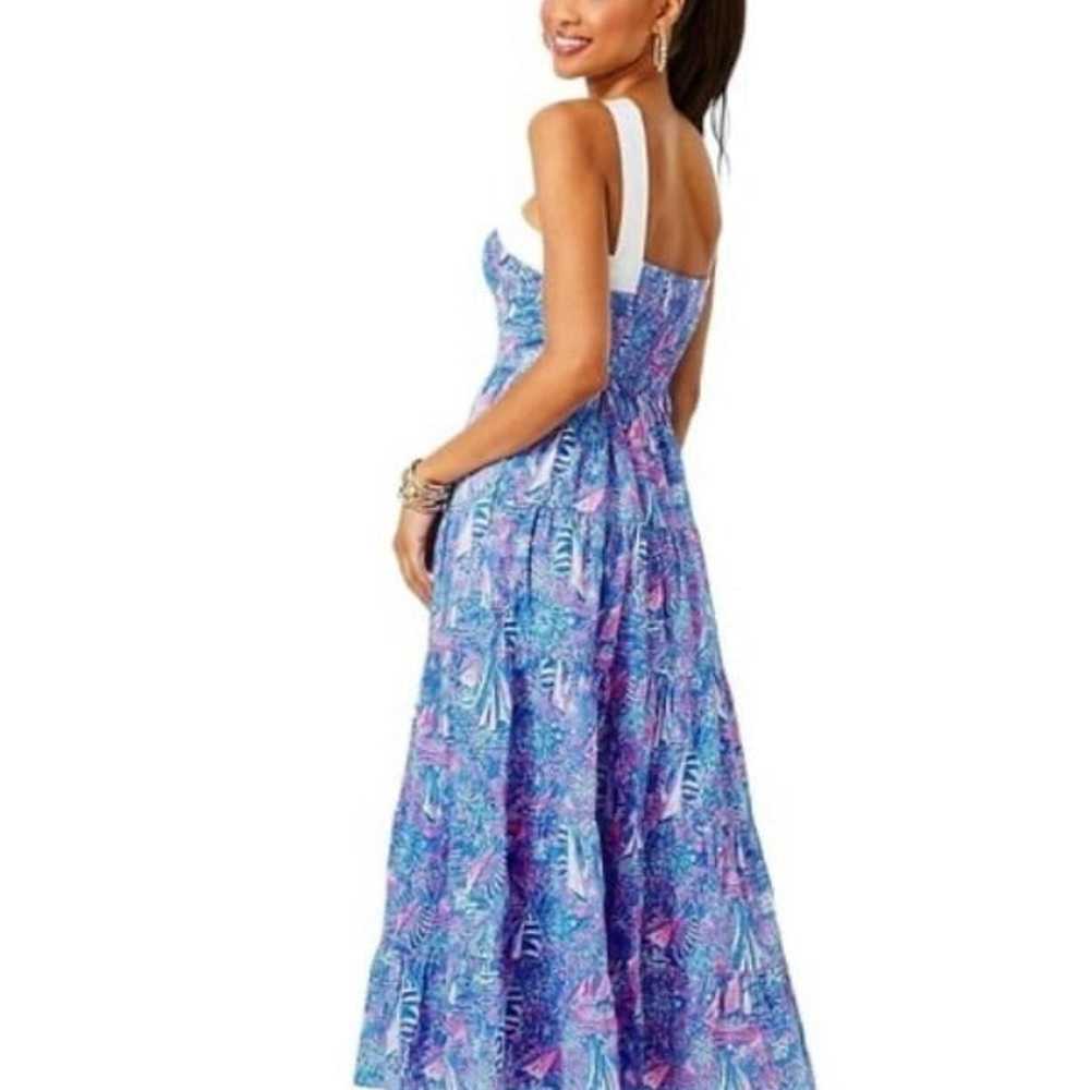 Lilly Pulitzer Jennette Cotton Midi Halter Maxi S… - image 8