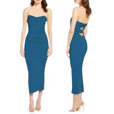 Katie May Ashun Strapless Midi Dress Back Cut Out… - image 1