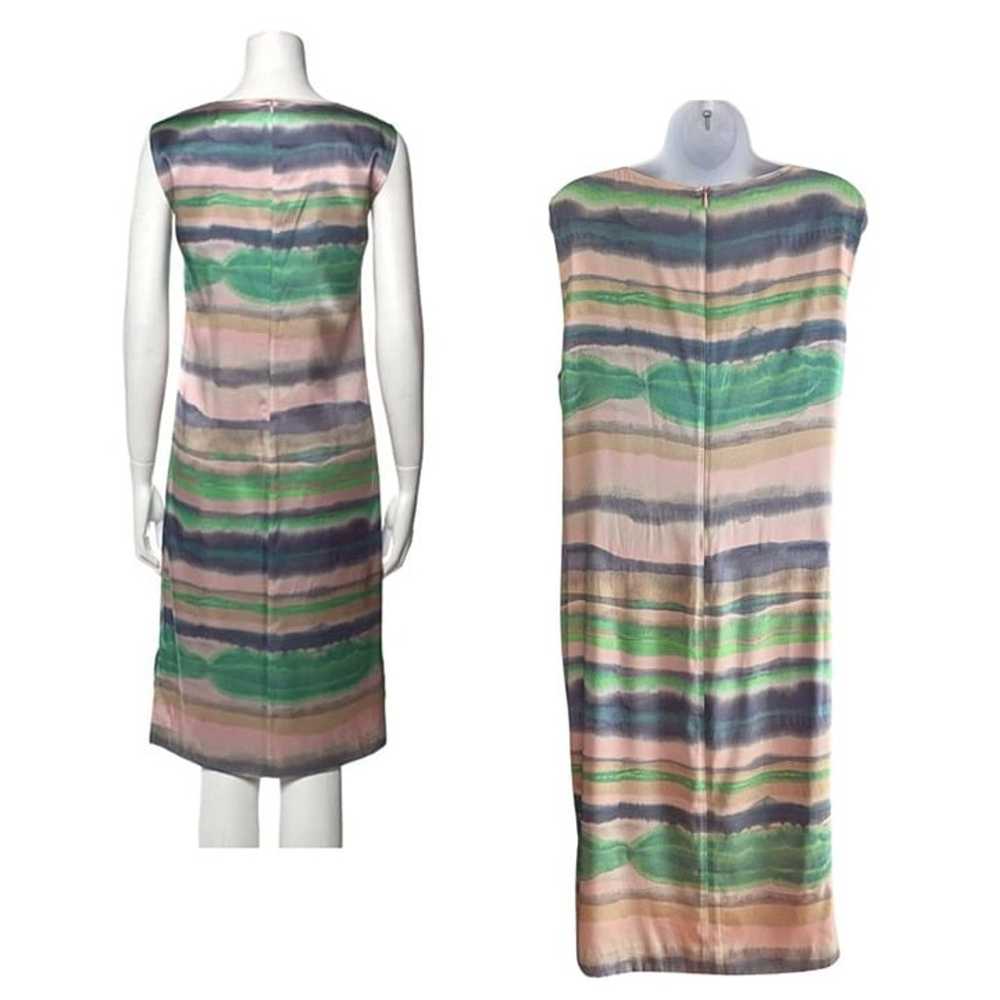 2014 ST. JOHN Watercolor Stripe Silk-Printed Shif… - image 8