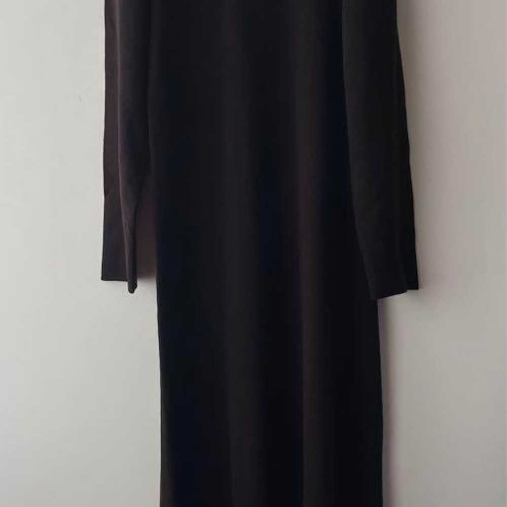 90's mock neck wool blend super long one-piece dr… - image 1