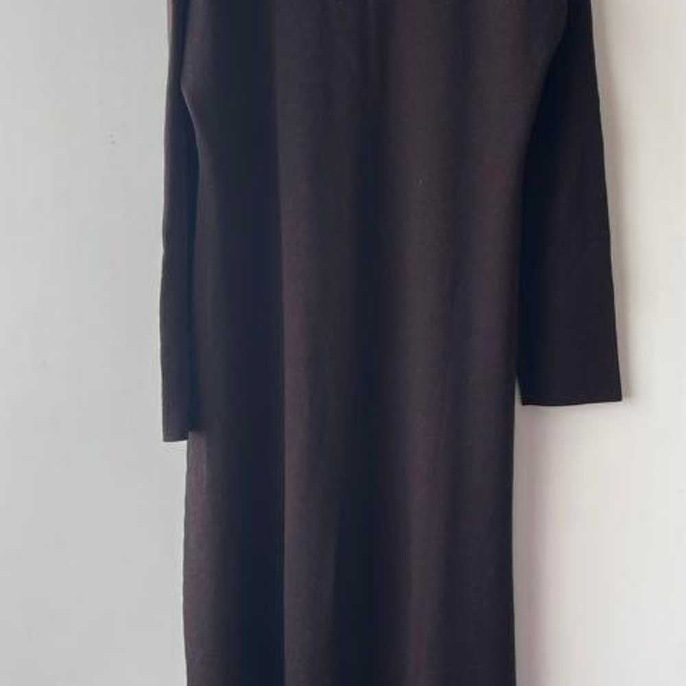 90's mock neck wool blend super long one-piece dr… - image 8