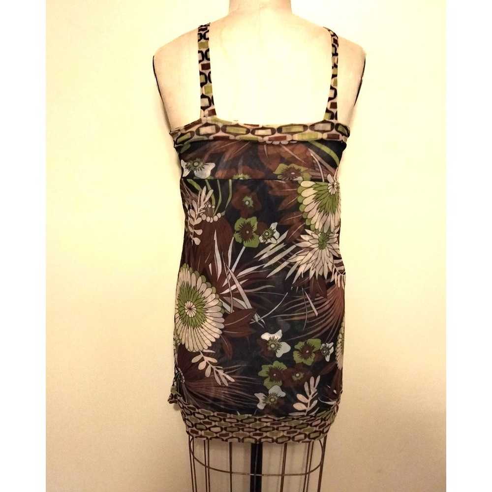 Sweet Pea Olive Green Brown Tan Black Floral Prin… - image 4