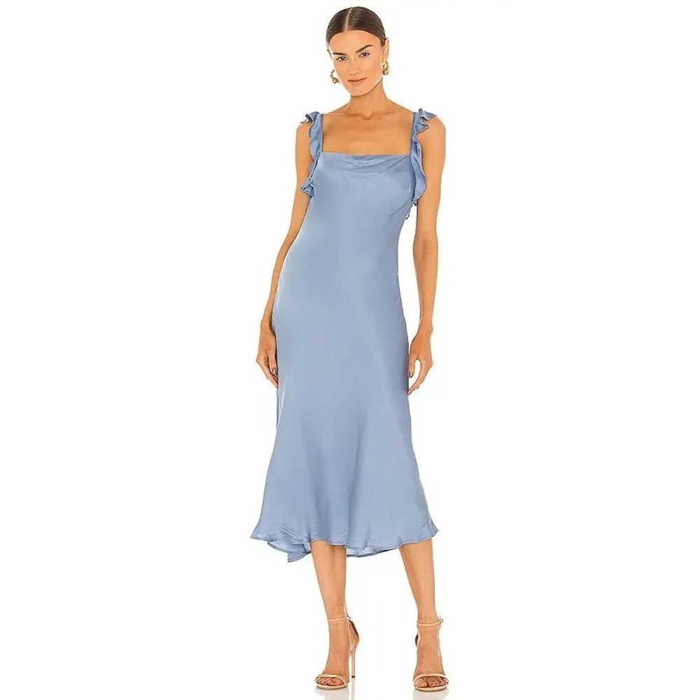 ASTR the Label Periwinkle Rina Dress L Ruffled St… - image 1