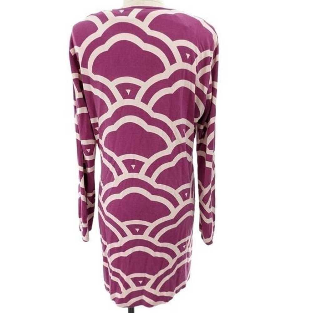 DVF Reina silk purple & white print dress size 12 - image 4