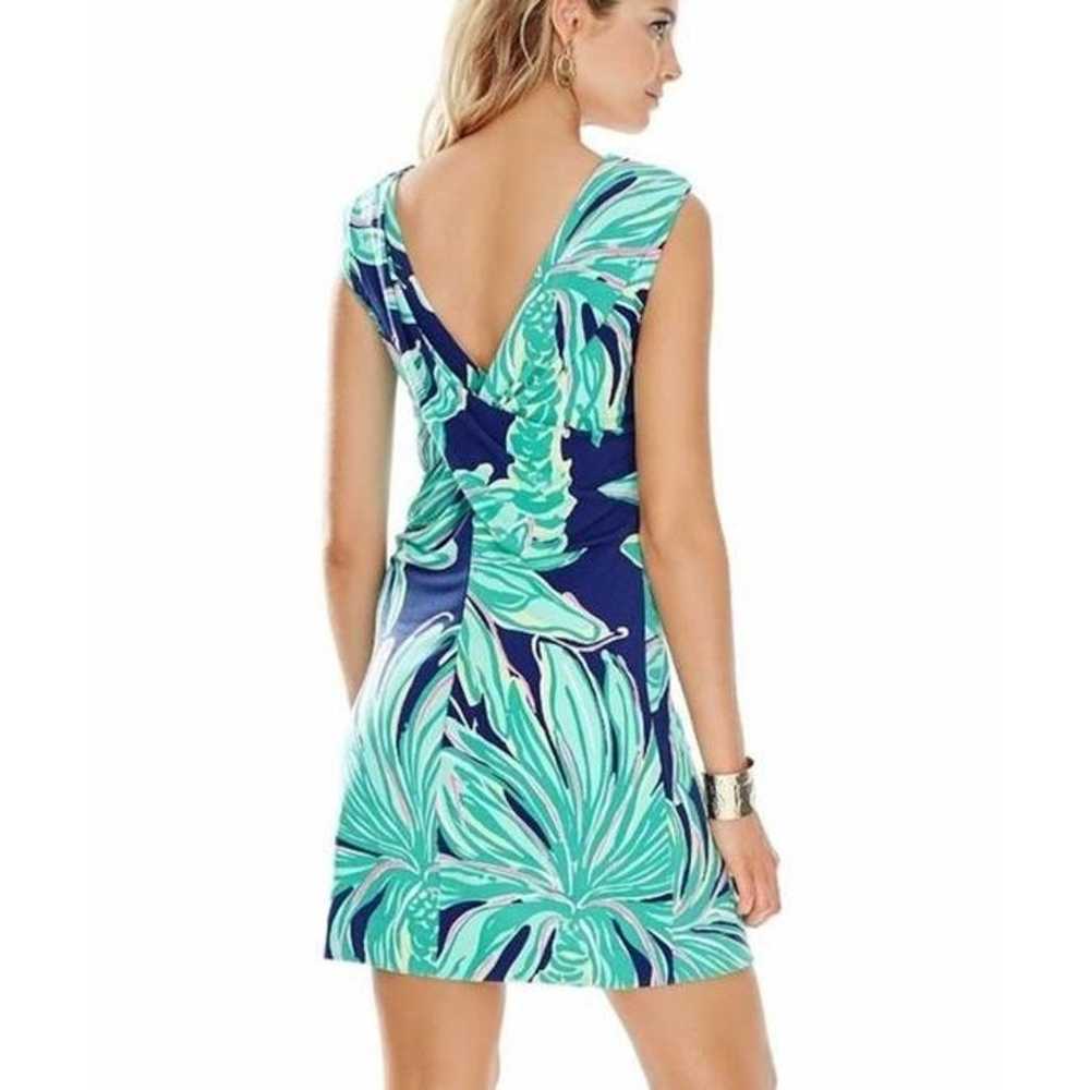 Lilly Pulitzer Bristol Dress Navy Tiger Palm Leaf… - image 2